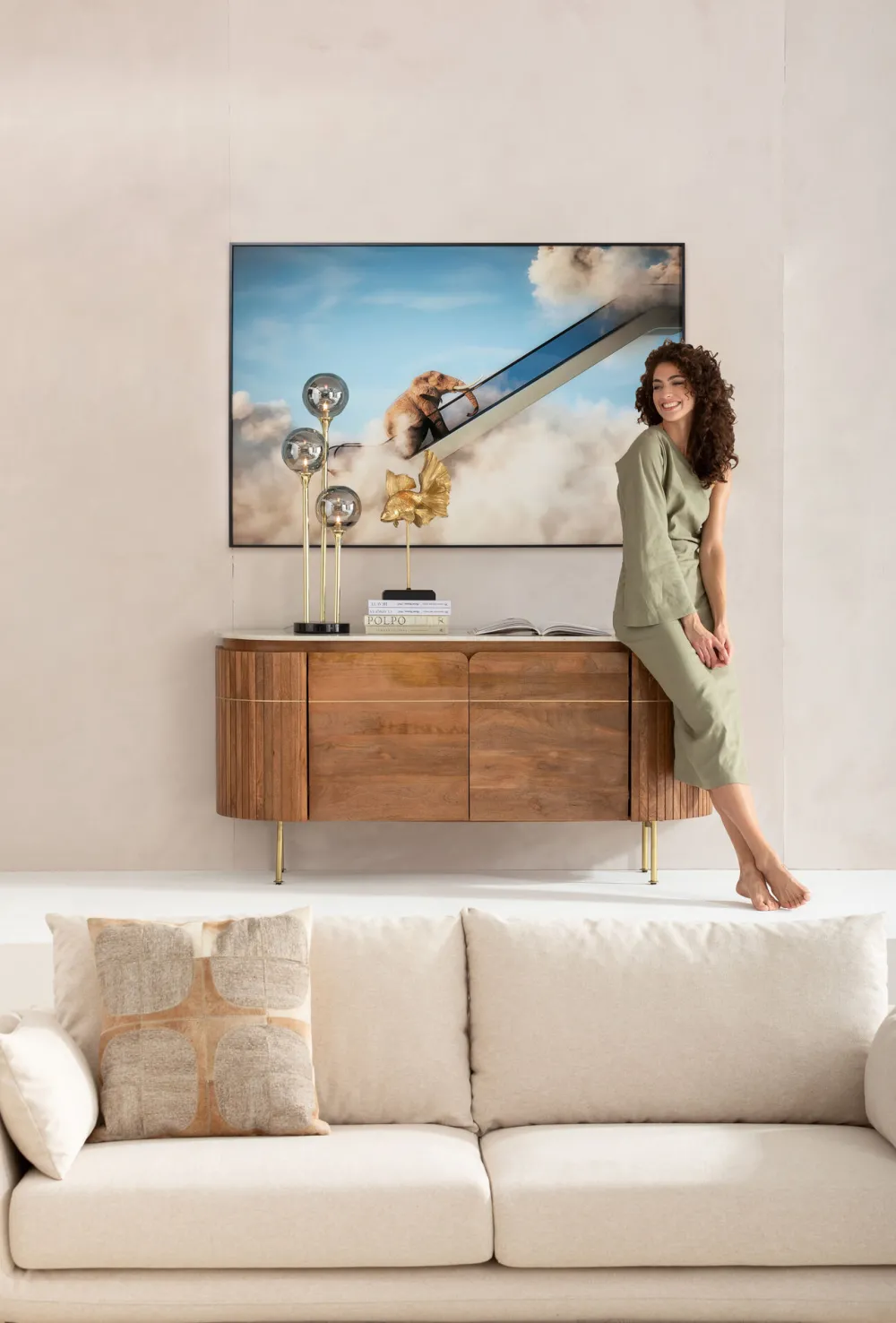 KARE Design Taulut*Elephant In The Sky Elefantti Kehystetty Taulu 150x100cm