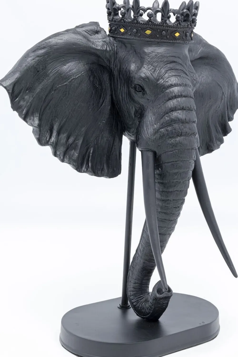 KARE Design Koriste-Esineet*Elephant Royal Elefantti Koriste-esine Musta 57cm