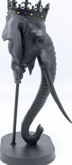 KARE Design Koriste-Esineet*Elephant Royal Elefantti Koriste-esine Musta 57cm