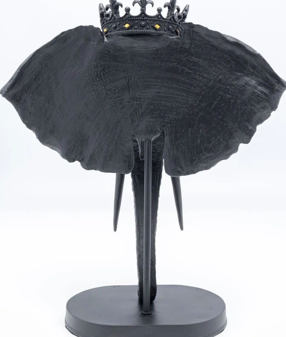 KARE Design Koriste-Esineet*Elephant Royal Elefantti Koriste-esine Musta 57cm