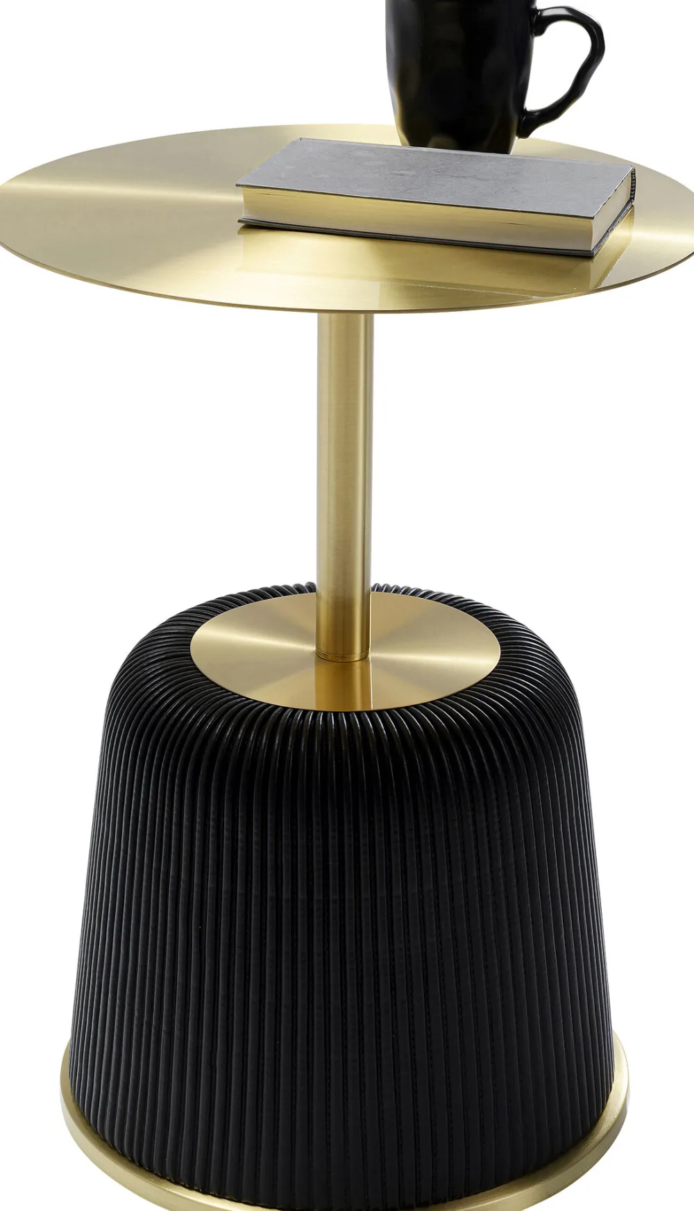 KARE Design Sohvapöydät*Endless Vegas Sivupöytä, Kulta, Musta Ø40cm