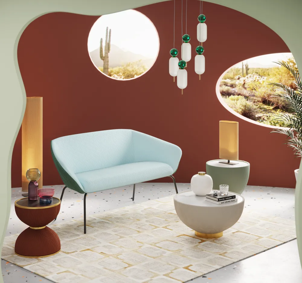 KARE Design Sohvapöydät*Endless Vegas Sivupöytä, Vihreä Ø47cm