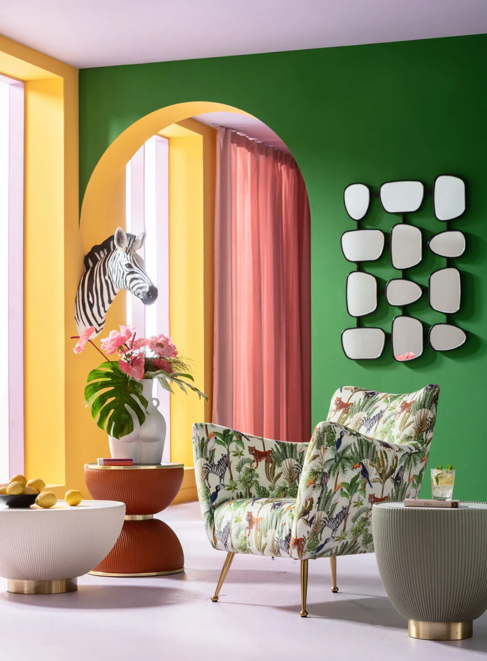 KARE Design Sohvapöydät*Endless Vegas Sivupöytä, Vihreä Ø47cm