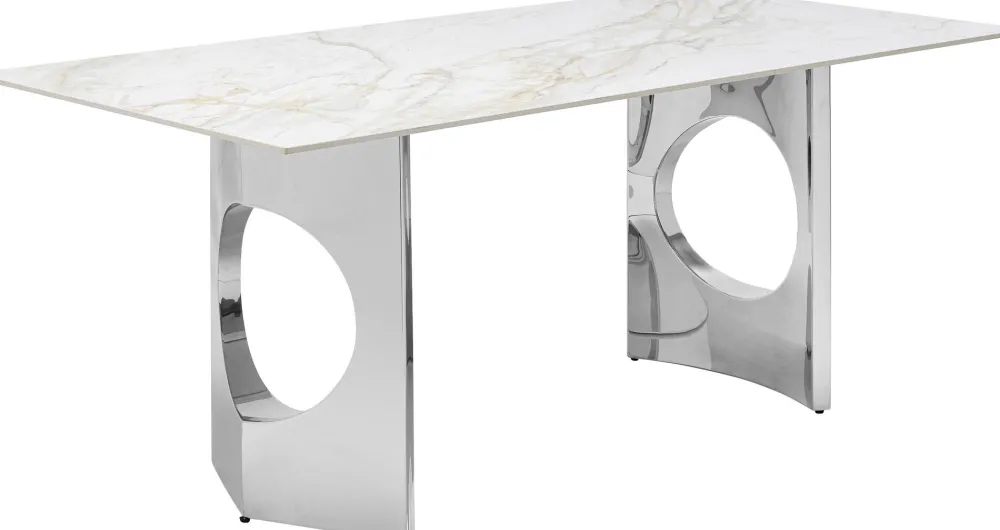 KARE Design Pöydät*Eternity Oho Pöytä, Kromi, Keraaminen Pöytälevy 180x90cm