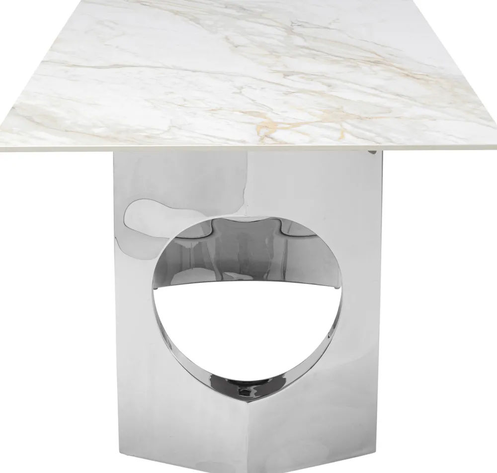 KARE Design Pöydät*Eternity Oho Pöytä, Kromi, Keraaminen Pöytälevy 180x90cm