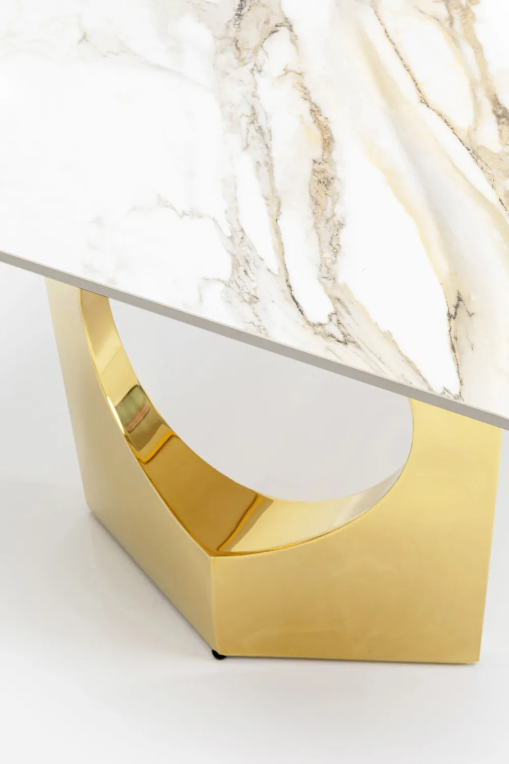 KARE Design Pöydät*Eternity Oho Pöytä, Kulta, Keraaminen Pöytälevy 180x90cm