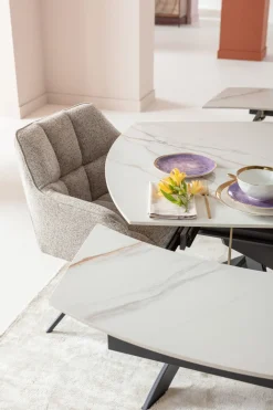 KARE Design Pöydät*Extension Table Twist Onyx 120(30+30)x90cm