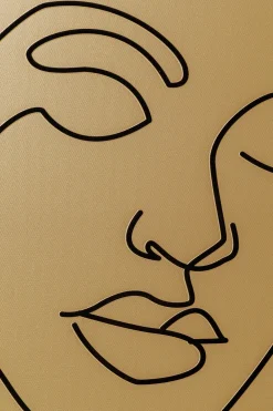 KARE Design Taulut*Faccia Arte Tri Colore Kasvot Kehystetty Taulu 90x120cm