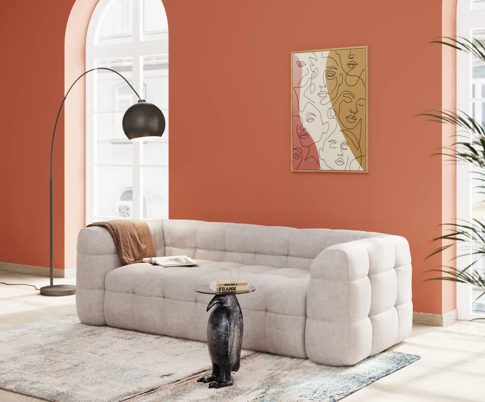 KARE Design Taulut*Faccia Arte Tri Colore Kasvot Kehystetty Taulu 90x120cm