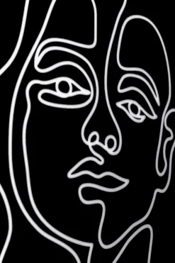 KARE Design Taulut*Faccia Arte Woman Kasvot Kehystetty Taulu 60x80cm