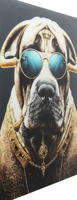 KARE Design Taulut|Olohuone*Fashion Dog Koira Lasitaulu 60x80cm