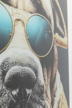 KARE Design Taulut|Olohuone*Fashion Dog Koira Lasitaulu 60x80cm