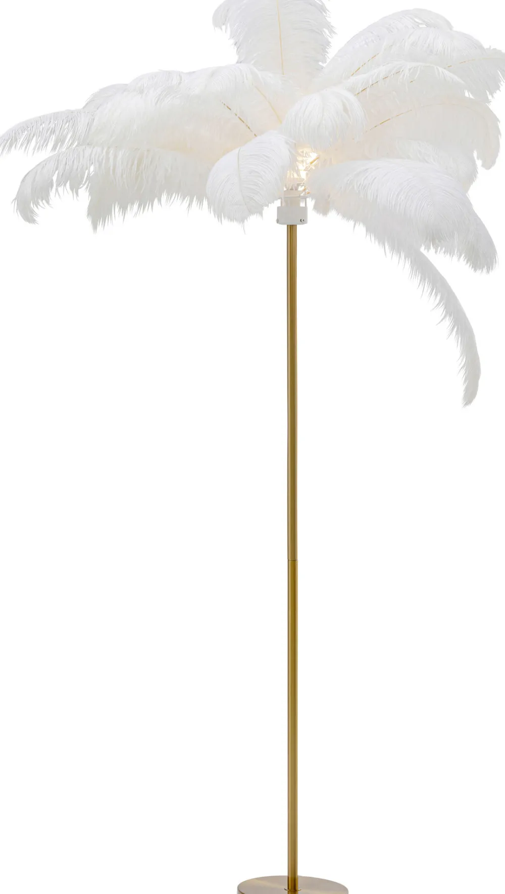 KARE Design Lattiavalaisimet*Feather Palm Lattiavalaisin Valkoinen 165cm