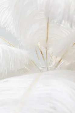 KARE Design Pöytävalaisimet*Feather Palm Pöytävalaisin Valkoinen 60cm