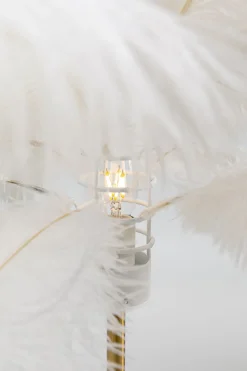 KARE Design Pöytävalaisimet*Feather Palm Pöytävalaisin Valkoinen 60cm
