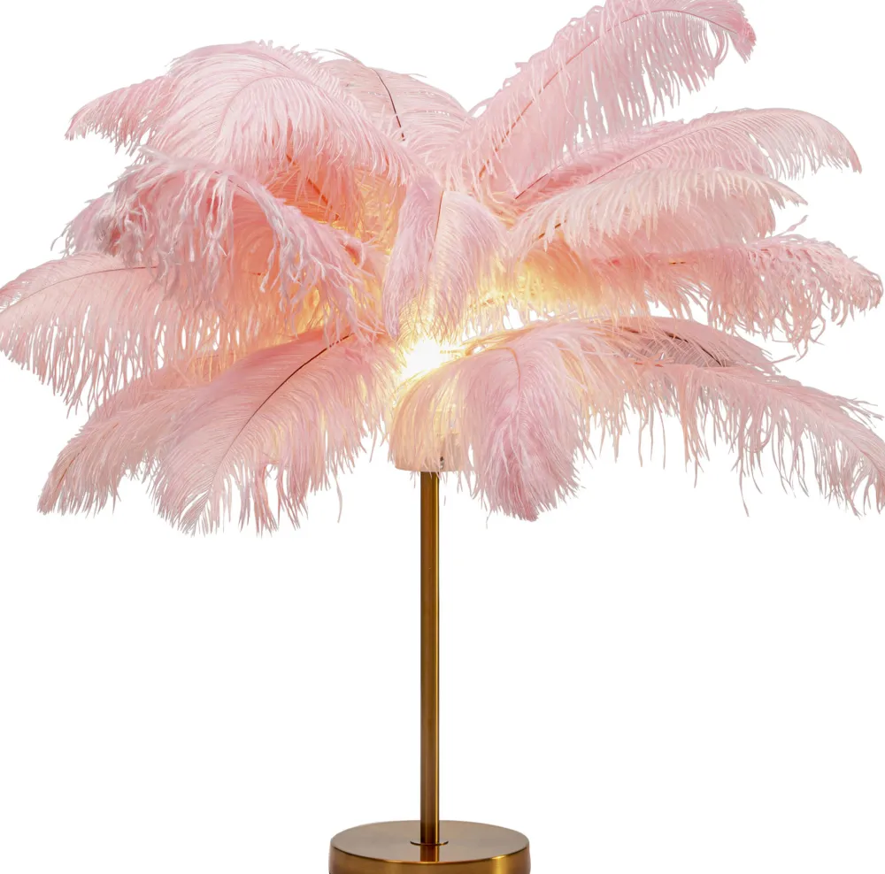 KARE Design Pöytävalaisimet*Feather Palm Pöytävalaisin Pinkki 60cm