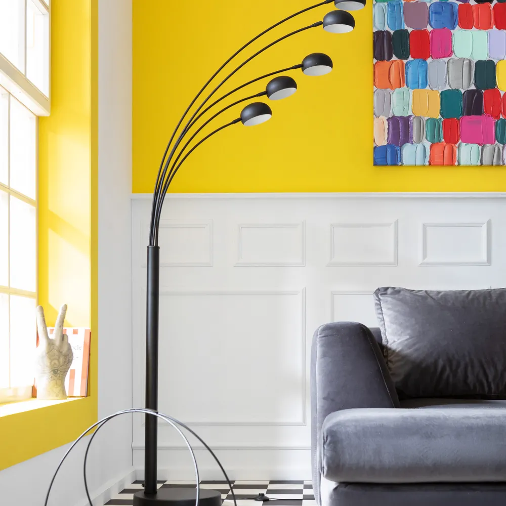 KARE Design Lattiavalaisimet*Five Fingers Lattiavalaisin, Matta Musta