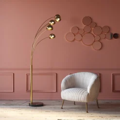 KARE Design Lattiavalaisimet|Olohuone*Five Fingers Lattiavalaisin, Messinki