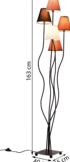 KARE Design Lattiavalaisimet*Flexible Mocca Cinque Lattiavalaisin