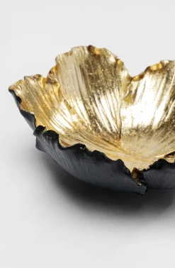 KARE Design Kulhot*Flower Bloom Deco Kulho, Musta/kulta Ø20cm