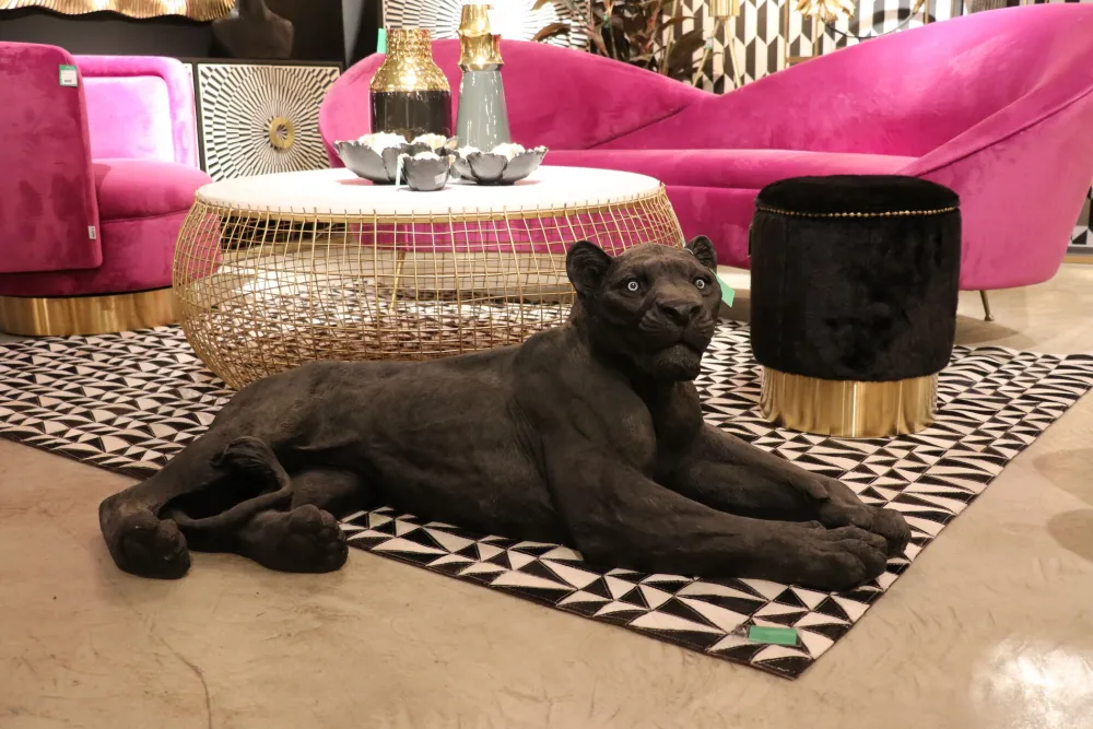 KARE Design Kulhot*Flower Bloom Deco Kulho, Musta/kulta Ø20cm