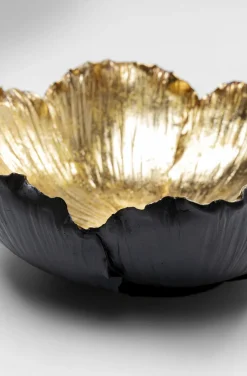 KARE Design Kulhot*Flower Bloom Deco Kulho, Musta/kulta Ø25cm
