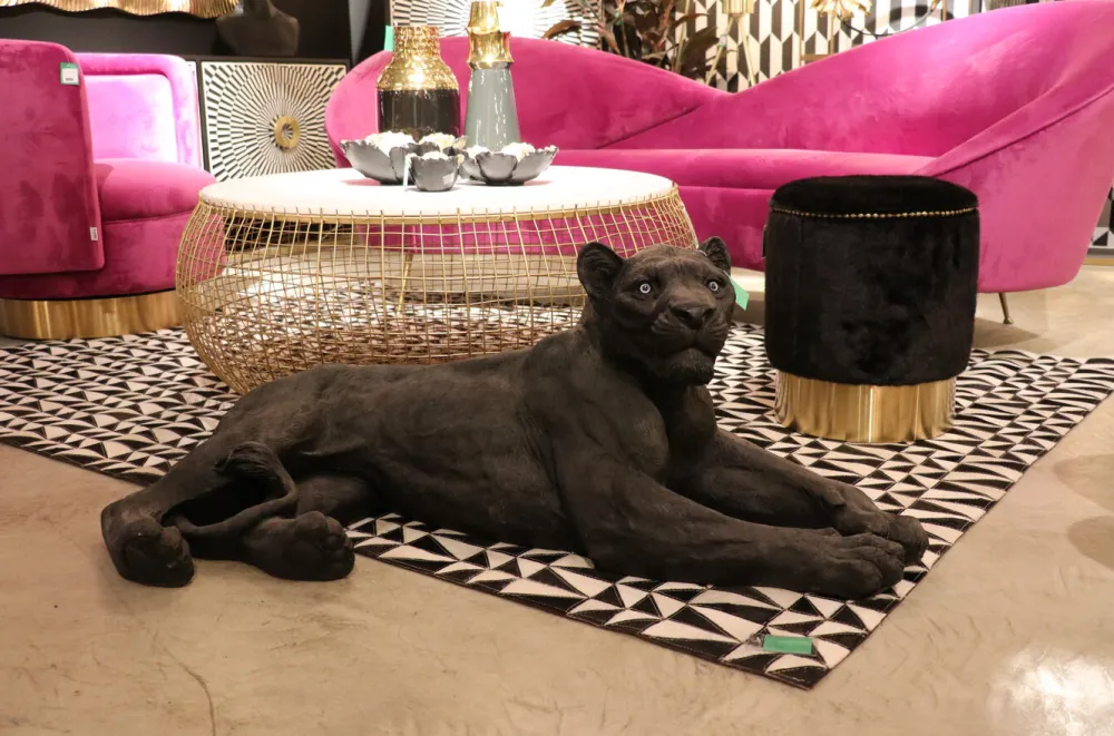 KARE Design Kulhot*Flower Bloom Deco Kulho, Musta/kulta Ø25cm