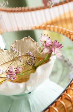 KARE Design Kulhot*Flower Bloom Deco Kulko, Kerma/kulta Ø20cm