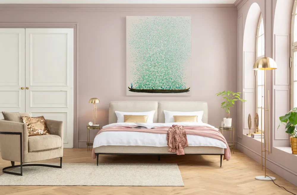 KARE Design Taulut|Olohuone*Flower Boat Canvas Taulu - Beige, Vihreä 120x160cm