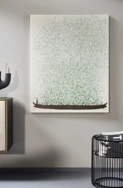 KARE Design Taulut|Olohuone*Flower Boat Canvas Taulu - Beige, Vihreä 120x160cm