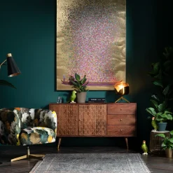 KARE Design Olohuone*Flower Boat Taulu Kulta/pinkki 120x160cm