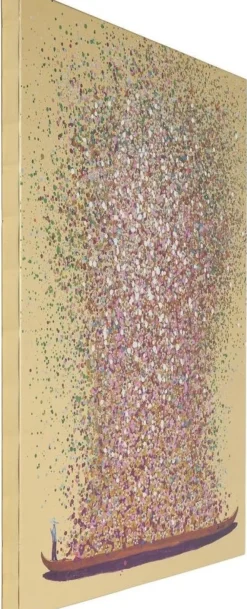 KARE Design Olohuone*Flower Boat Taulu Kulta/pinkki 120x160cm