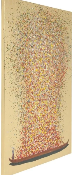KARE Design Taulut|Olohuone*Flower Boat Taulu Kulta/punainen 80x100cm