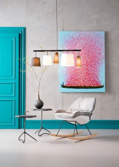 KARE Design Taulut*Flower Boat Taulu Sininen/pinkki 120x160cm