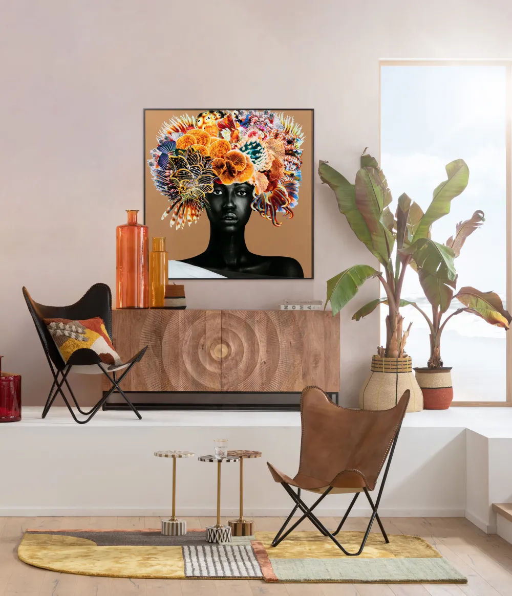 KARE Design Taulut*Flower Hair Kukka Hiukset 120x120cm