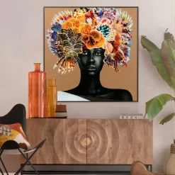 KARE Design Taulut*Flower Hair Kukka Hiukset 120x120cm