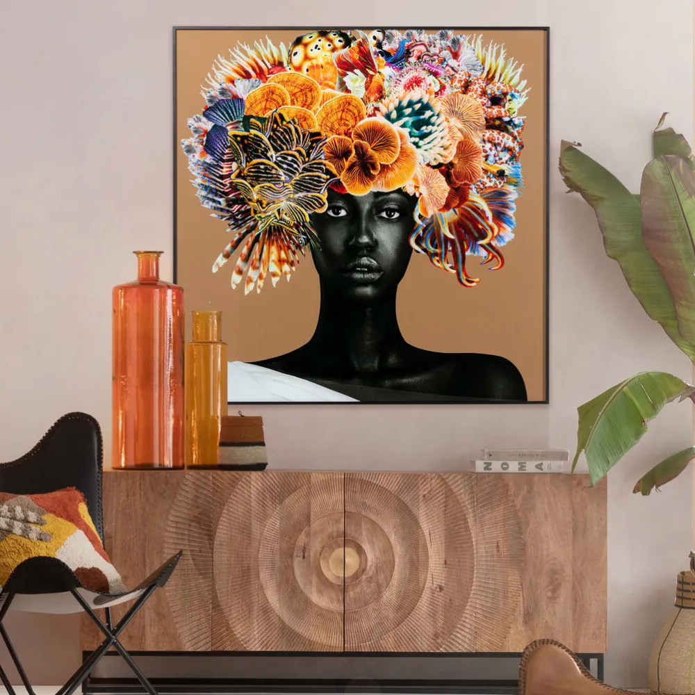 KARE Design Taulut*Flower Hair Kukka Hiukset 120x120cm