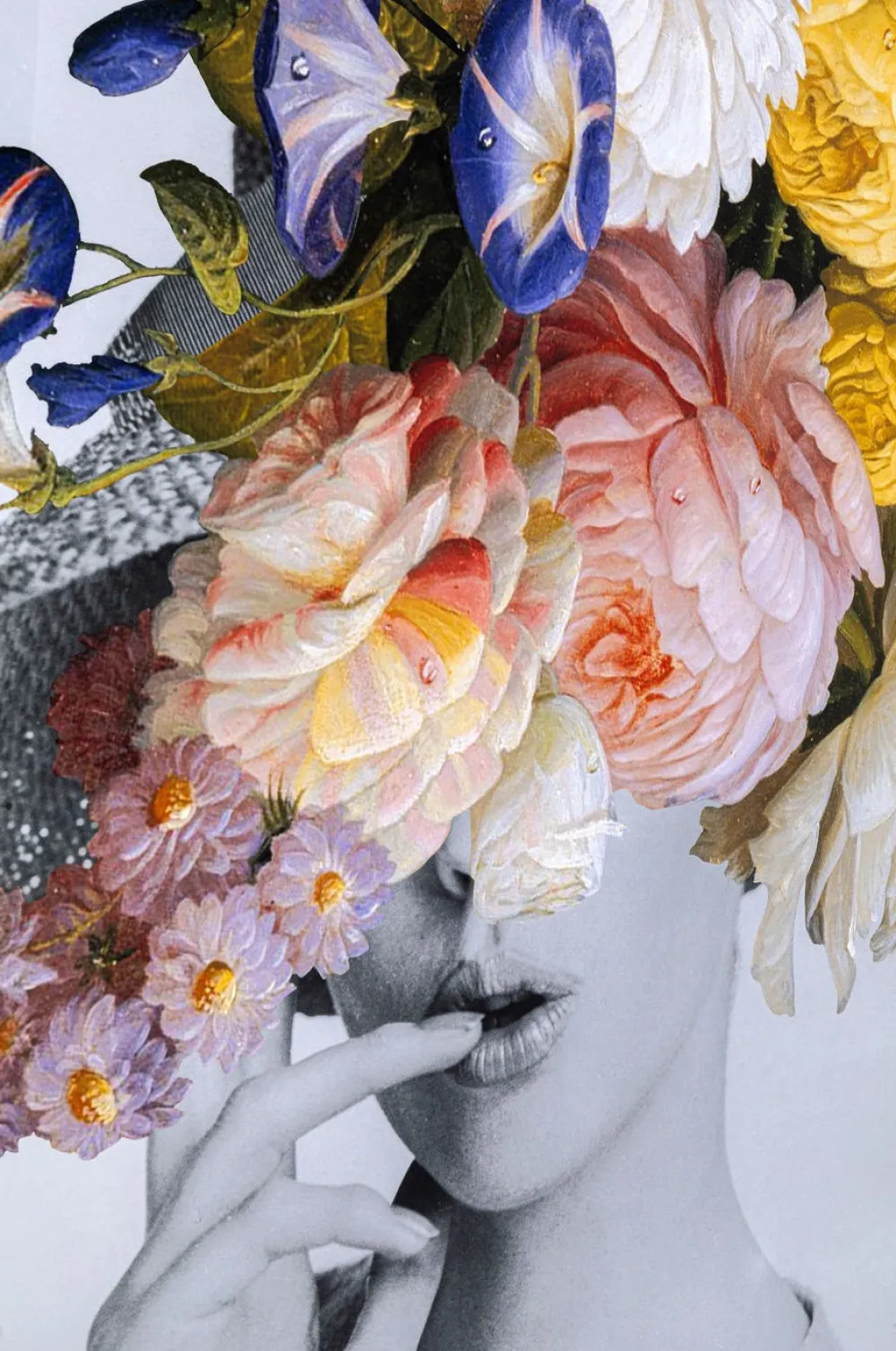 KARE Design Taulut*Flower Lady Pastel Taulu 117x154cm