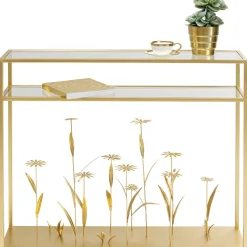 KARE Design Konsolipöydät Ja Sivupöydät*Flower Meadow Konsolipöytä, Kulta 100cm