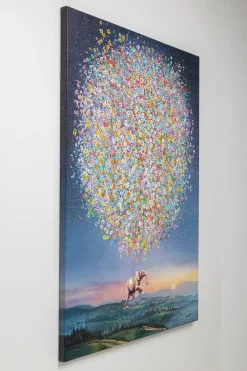 KARE Design Taulut|Olohuone*Flying Elephant At Night, Elefantti Canvas Taulu, 120x160cm