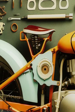 KARE Design Taulut|Olohuone*Garage Motorbike Moottoripyörä Lasitaulu 60x80cm