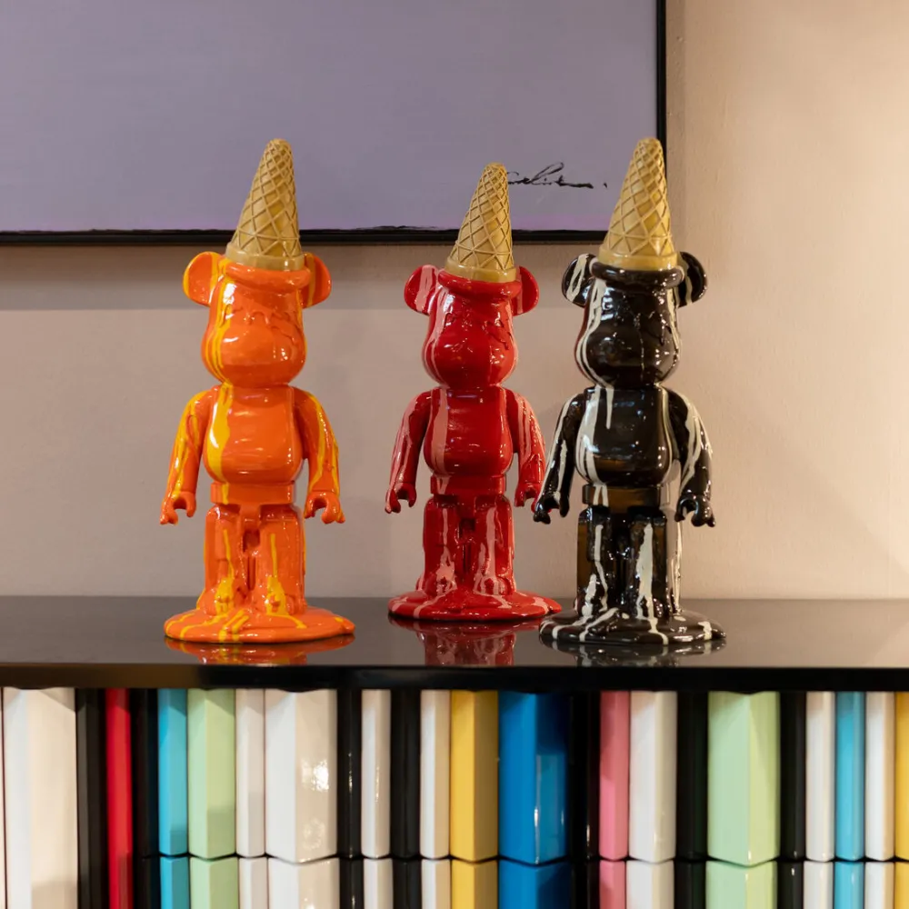 KARE Design Koriste-Esineet*Gelato Bear Jäätelö Karhu Koriste-esine, Punainen 40cm