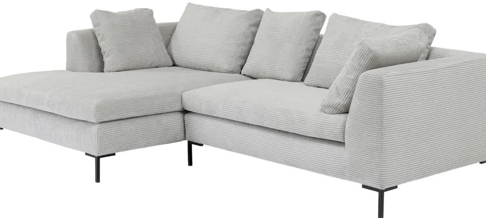 KARE Design Kulmasohvat*Gianni Cord Kulmasohva, Harmaa, Vasen