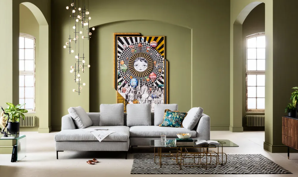 KARE Design Kulmasohvat*Gianni Cord Kulmasohva, Harmaa, Vasen