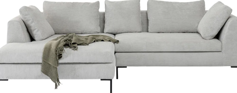 KARE Design Kulmasohvat*Gianni Cord Kulmasohva, Harmaa, Vasen