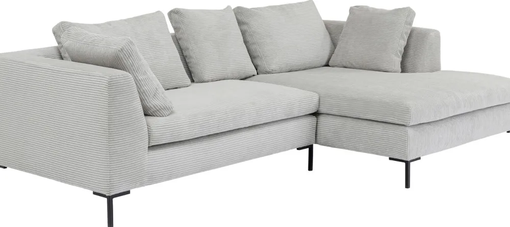 KARE Design Kulmasohvat*Gianni Cord Kulmasohva, Harmaa, Oikea