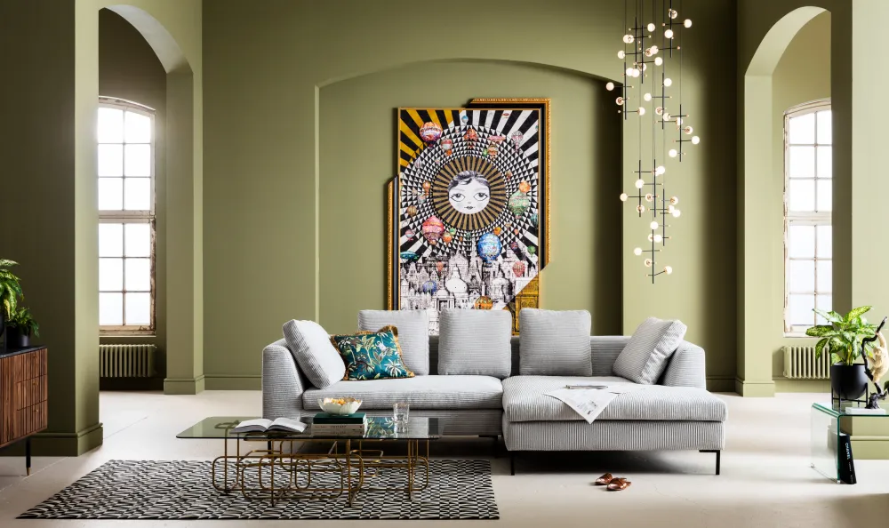 KARE Design Kulmasohvat*Gianni Cord Kulmasohva, Harmaa, Oikea