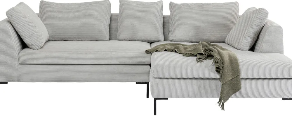 KARE Design Kulmasohvat*Gianni Cord Kulmasohva, Harmaa, Oikea