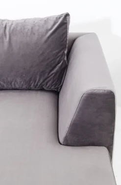 KARE Design Kulmasohvat*Gianni Velvet Kulmasohva - Harmaa, Musta, Oikea