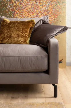 KARE Design Kulmasohvat*Gianni Velvet Kulmasohva - Harmaa, Musta, Oikea